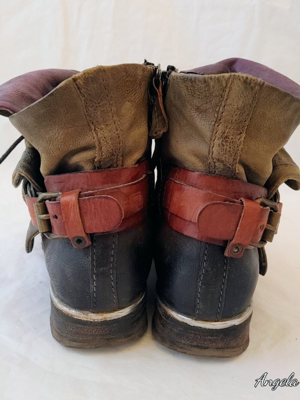 AS98 Airstep Handcrafted Distress Leather Combat Boots Size 8 / 37.5 - Picture 5 of 12